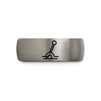 black tungsten band him – black & grey tungsten track switch lever wedding band