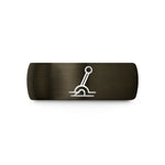 black tungsten band him – gunmetal & black tungsten track switch lever wedding band