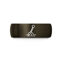 black tungsten band him – gunmetal & black tungsten track switch lever wedding band
