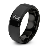 tungsten carbide men rings – black tungsten ostara hare ring