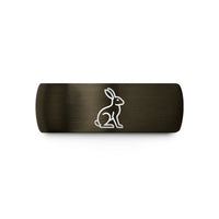 tungsten carbide men rings – gunmetal & black tungsten ostara hare wedding band