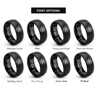 font options for inside engraving on black turbine rotor rings
