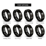 font options for inside engraving on black turbine wheel rings