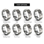 font options for inside engraving on gray turbocharger rings