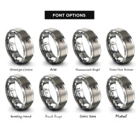 font options for inside engraving on gray turbocharger rings
