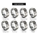 font options for inside engraving on grey turbocharger rings