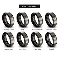 font options for inside engraving on black & gray turing labyrinth rings
