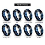 font options for inside engraving on blue & grey turntable rings