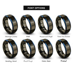 font options for inside engraving on gunmetal & blue turntable rings
