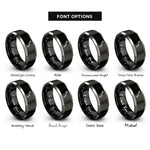 font options for inside engraving on black & silver turntable tonearm rings