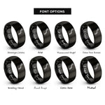font options for inside engraving on black turntable tonearm rings