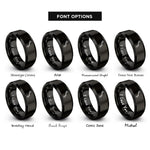 font options for inside engraving on black turntable tonearm rings
