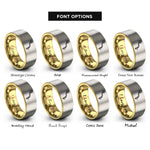 font options for inside engraving on gold & silver turntable tonearm rings