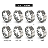 font options for inside engraving on grey turntable tonearm rings