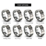font options for inside engraving on gray turret barrels rings