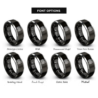 font options for inside engraving on black & grey twin carburetors rings