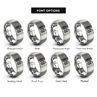 font options for inside engraving on gray twin carburetors rings