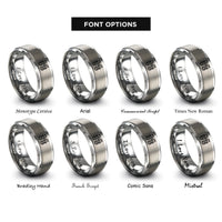 font options for inside engraving on grey twin carburetors rings