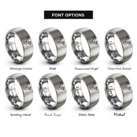 font options for inside engraving on grey twin cylinder engine rings