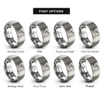 font options for inside engraving on grey twin turbo rings
