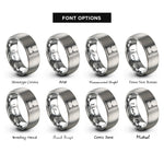 font options for inside engraving on grey two post lift rings