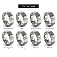 font options for inside engraving on grey two post lift rings