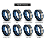 font options for inside engraving on blue & grey tybee light rings