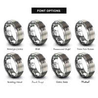 font options for inside engraving on grey typescript rings