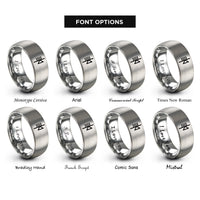 font options for inside engraving on silver uath ogham stave rings