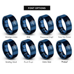 font options for inside engraving on blue ufo rings