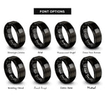font options for inside engraving on black ulam prime spiral rings