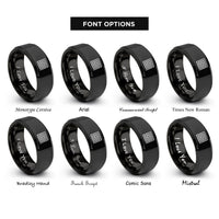 font options for inside engraving on black ulam prime spiral rings