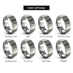 font options for inside engraving on gray ulam prime spiral rings