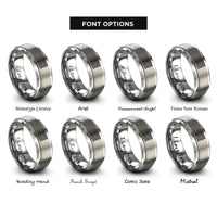 font options for inside engraving on grey ulam prime spiral rings