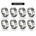 font options for inside engraving on grey umbrella chair rings