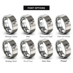 font options for inside engraving on gray underwater research habitat rings