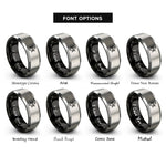 font options for inside engraving on black & silver unicursal hexagram thelema rings