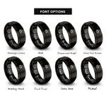 font options for inside engraving on black unicursal hexagram thelema rings