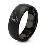 Unique Birthday Gift Idea – black tungsten fly fisher casting ring