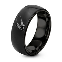 Unique Birthday Gift Idea – black tungsten fly fisher casting ring