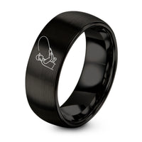 Unique Birthday Gift Idea – black tungsten fly fisher casting ring