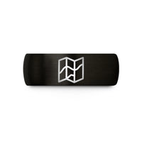 tungsten bands for men – black tungsten folded map wedding band