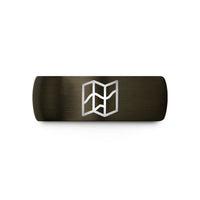 personalized rings for her – gunmetal & black tungsten folded map wedding band
