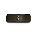special present for him – gunmetal & black tungsten salt alchemical wedding band