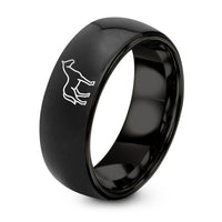 Unique Birthday Gifts for Her – black tungsten horse ring