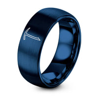 Unique Birthday Gifts for Her – blue tungsten ice axe ring
