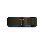 creative present ideas women – gunmetal & blue tungsten ice axe wedding band
