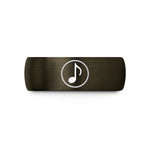 birthday present ideas women – gunmetal & black tungsten quarter note circle wedding band