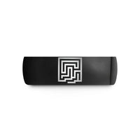 cool presents for boyfriend – black tungsten labyrinth wedding band