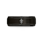 best presents for guys – black & rose gold tungsten muhindi corn wedding band